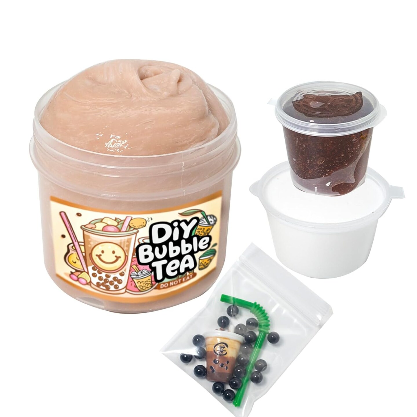 Slimes - DIY BUBBLE TEA themed slime
