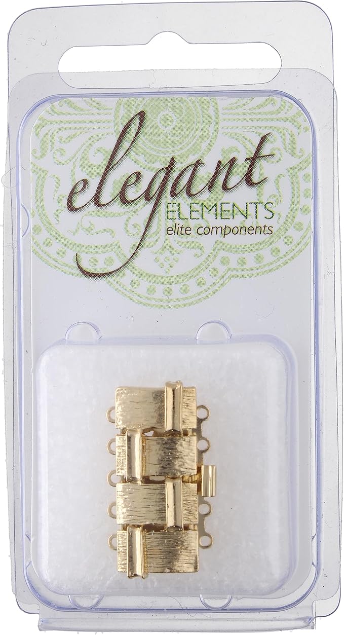 The Beadsmith Push Pull Slide Clasp – Elegant Elements – Strand Designs – Component to Finish or Connect Bracelets, Necklaces and DIY Handmade Jewelry