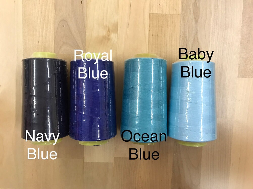 Navy Blue Polyester Thread Cone 4000 Yards Strong Spun Sewing Thread for Machine & Hand Use