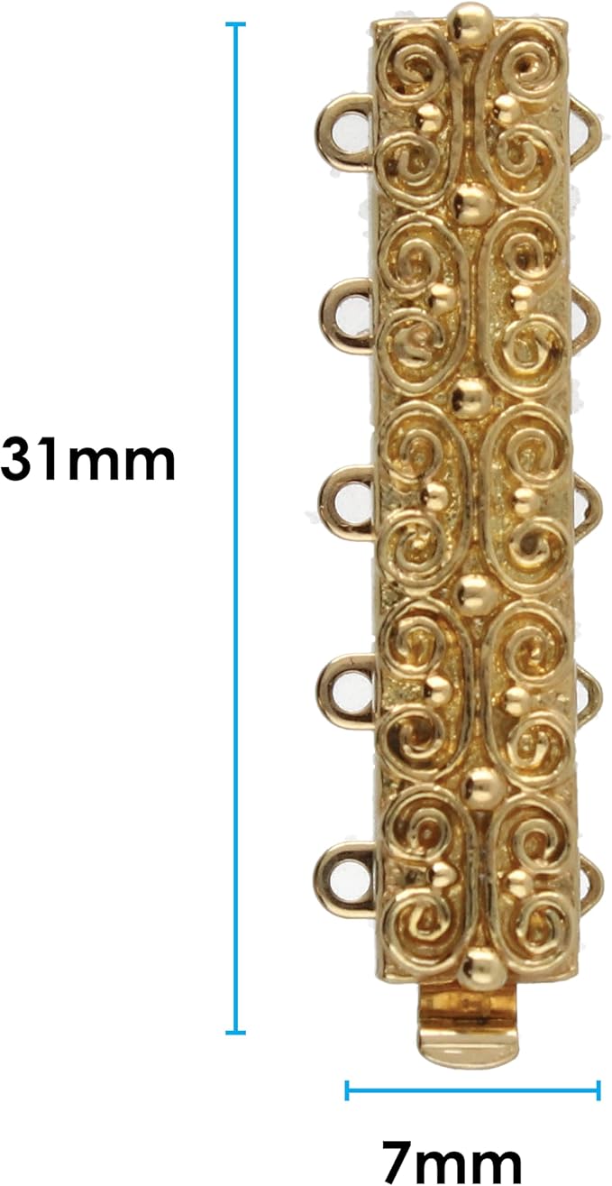 The Beadsmith Push Pull Slide Clasp – Elegant Elements – Strand Designs – Component to Finish or Connect Bracelets, Necklaces and DIY Handmade Jewelry