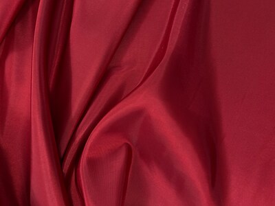 1 Yard Dark Red Taffeta Fabric Luxurious Lightweight Polyester 58/59" Wide