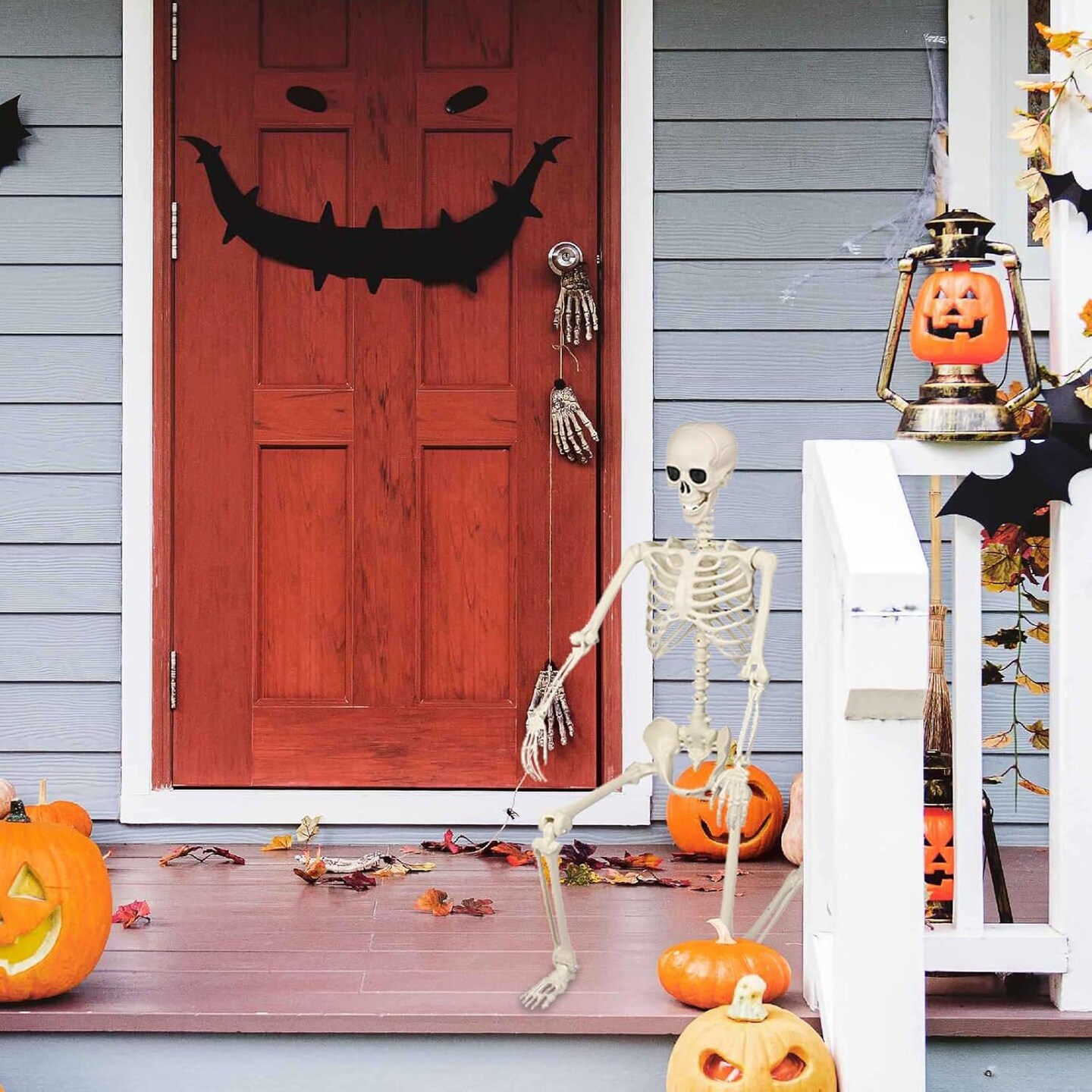Poseable Full Body Hanging Skeleton Decoration