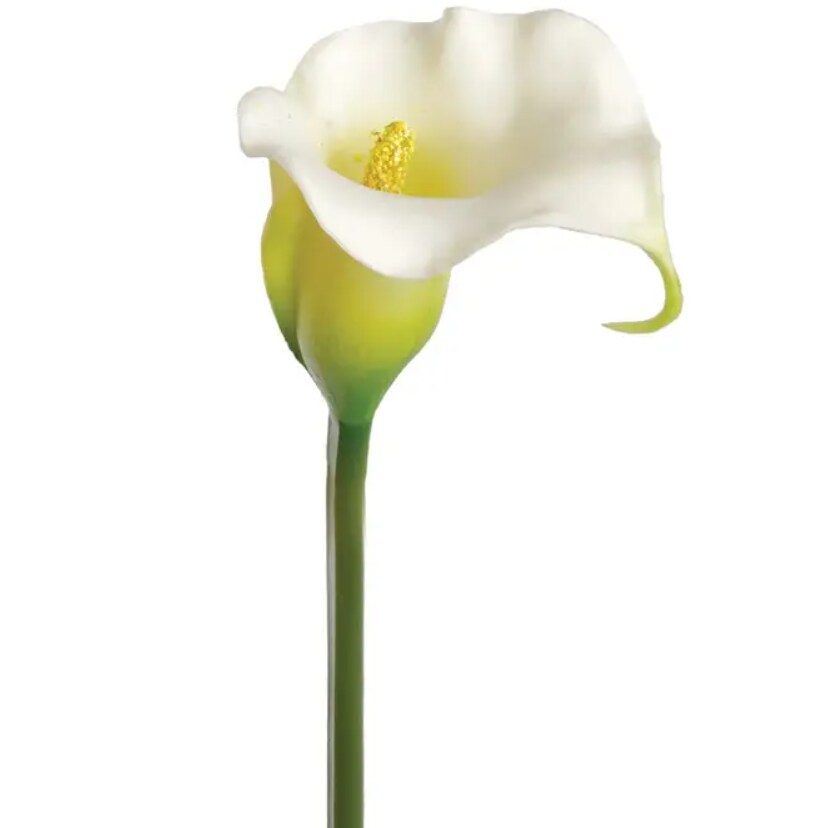 3PC 27&#x22; White Calla Lily - Realistic Faux Flower