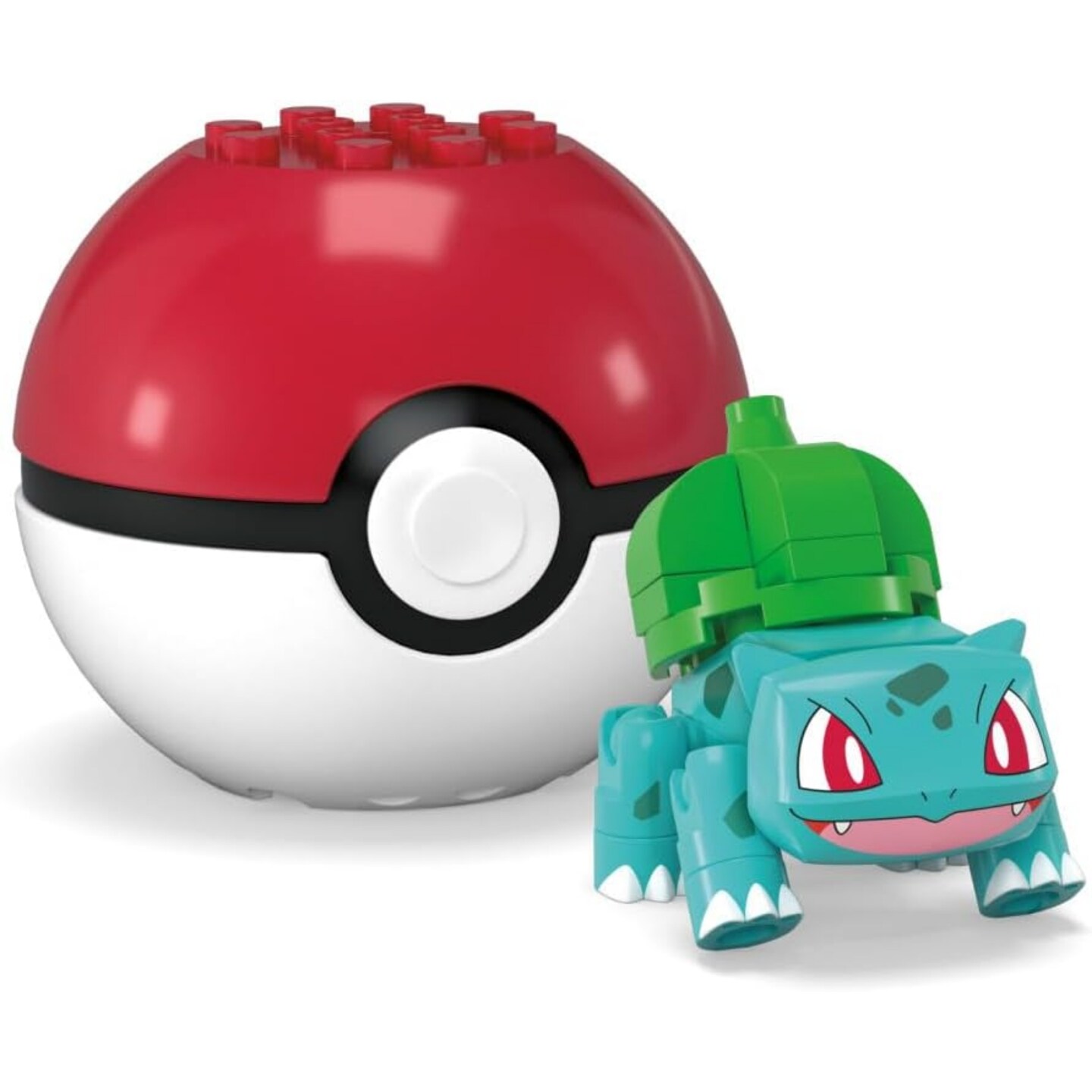 Pokemon Mega Construx Evergreen Poke Ball Bulbasaur Green, Color: Green ...