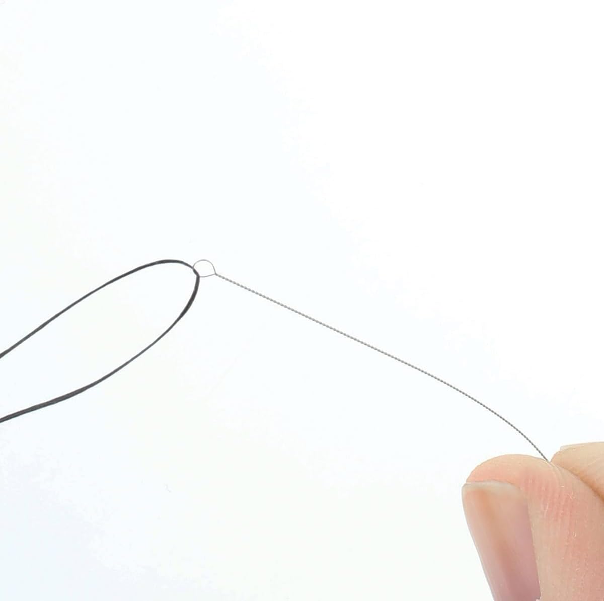 Basic Elements Twisted Wire Needles &#x2013; Heavy Flexible Beading Needle, Pack of 10 &#x2013; Large Round Eye and Easy to Thread &#x2013; Collapsible Eye Holds Threads &#x2013; Use for Pearl Knotting and Silk Cord