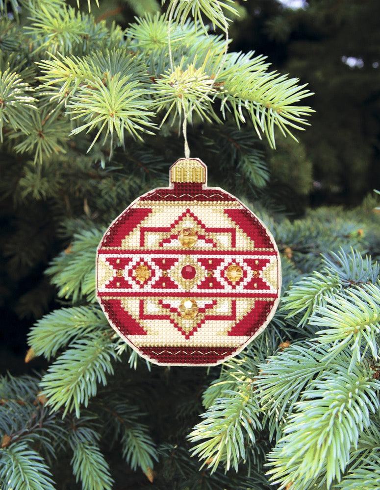 Christmas tree toy. Plastic Canvas Cross-stitch kit