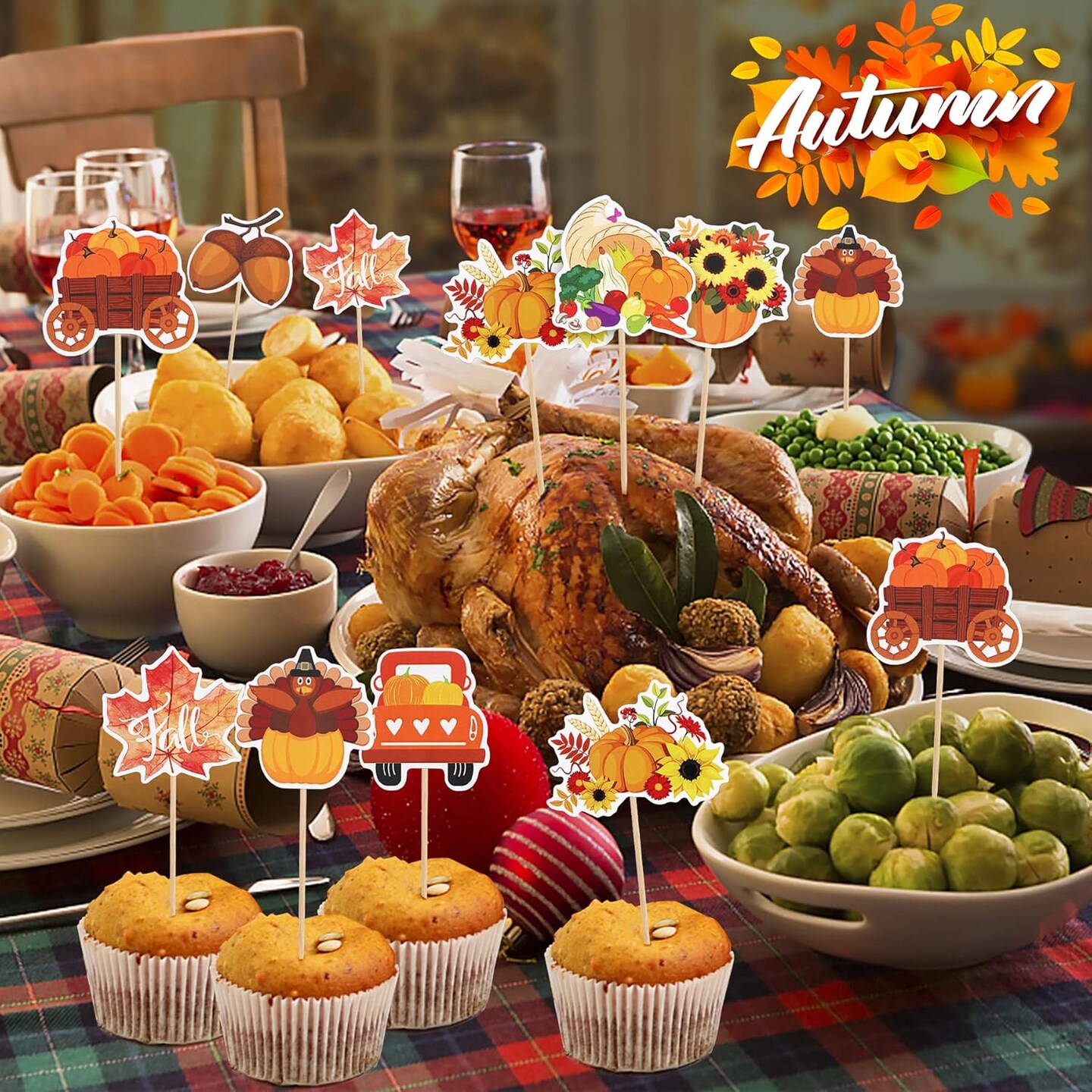 Fall Cupcake Toppers
