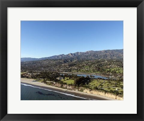 Framed Art Aerial view Santa Barbara, California Wall Decor 18x24 Artwork
