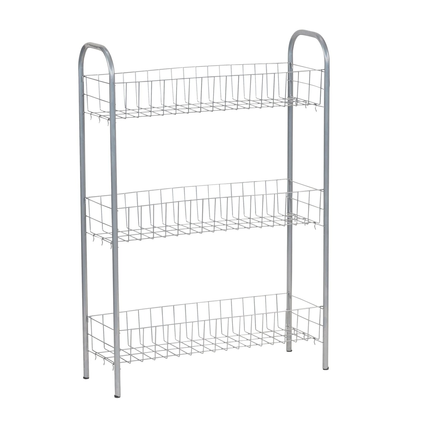 Household Essentials Slim Storage Cart, 3 Shelf Storage Cart with Wheels, Perfect for Laundry Rooms, Bathrooms, Pantries, Kitchens and More