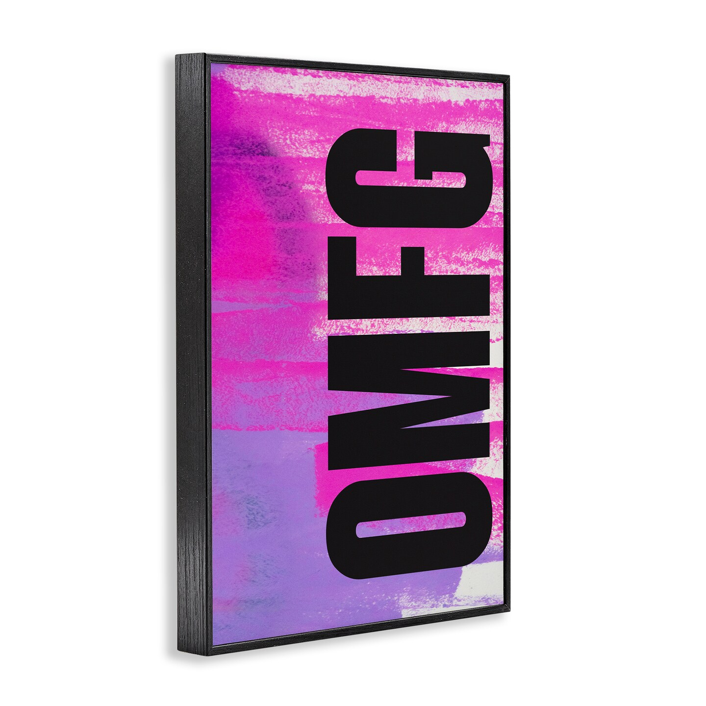 Stupell Industries Bold OMFG on Abstract Framed Giclee Design by House of Lulu