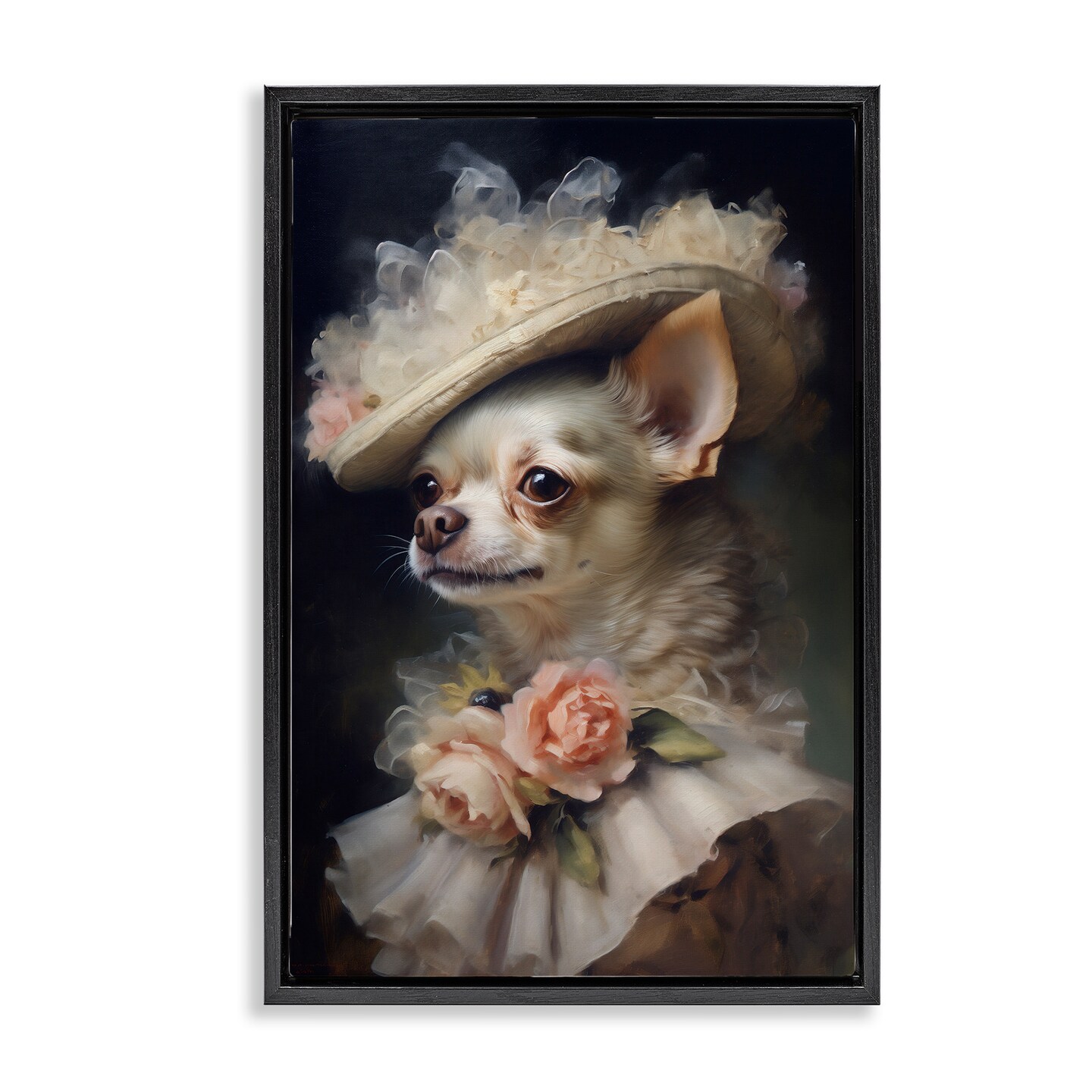 Stupell Industries Classic Fashion Chihuahua Floating Frame Design by Wumples