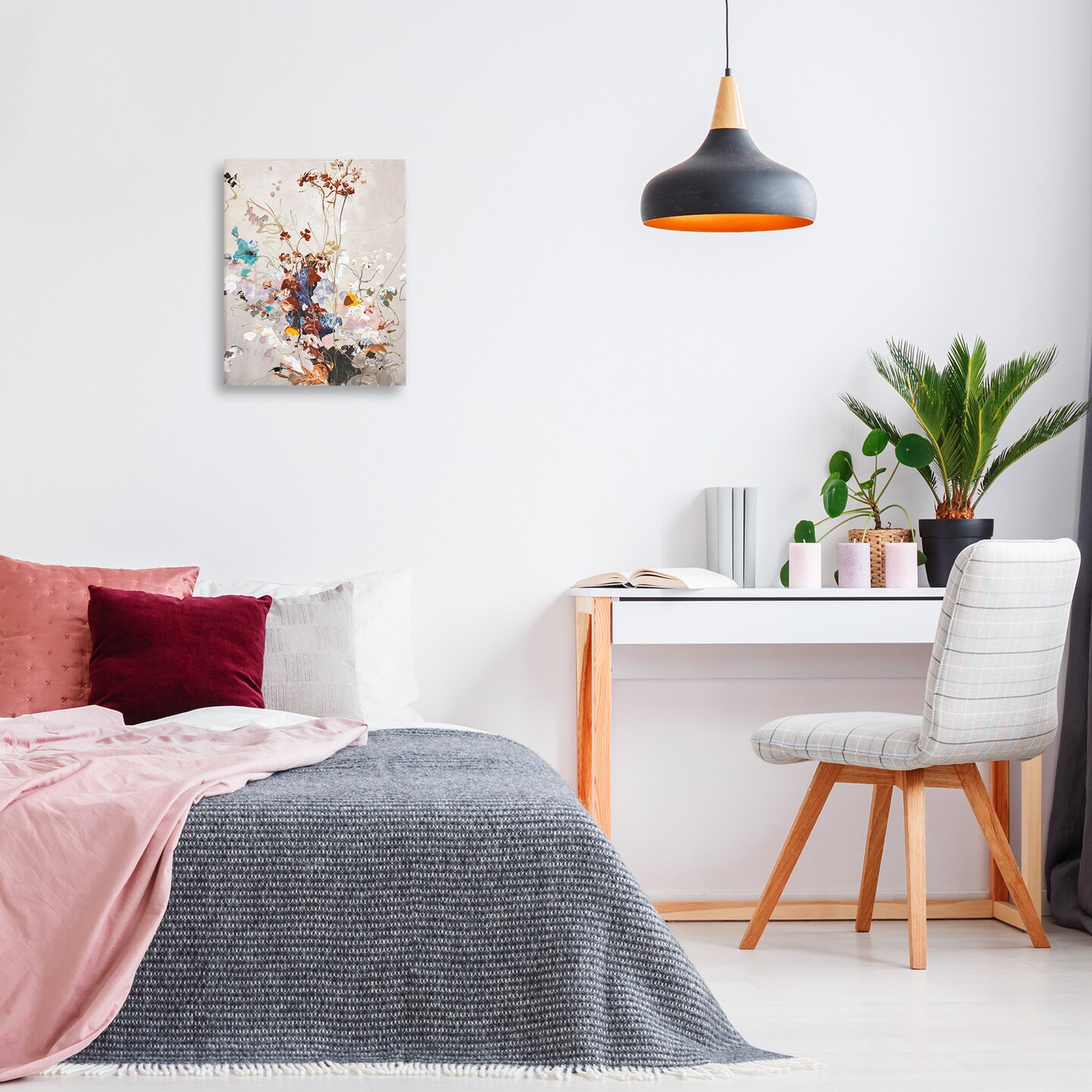 Stupell Industries Earth Tones Floral Abstraction Canvas Design by Design Fabrikken