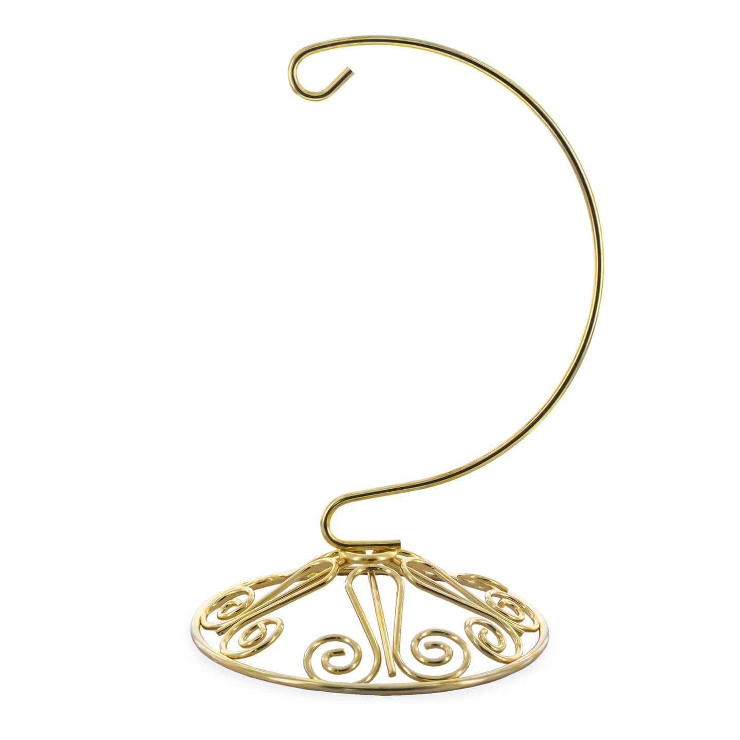 Scroll Base Metal Ornament Stand 6.5 Inches
