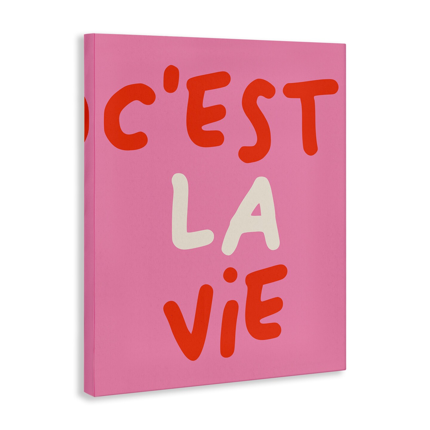 Stupell Industries C'est La Vie on Pink Canvas Design by House of Lulu