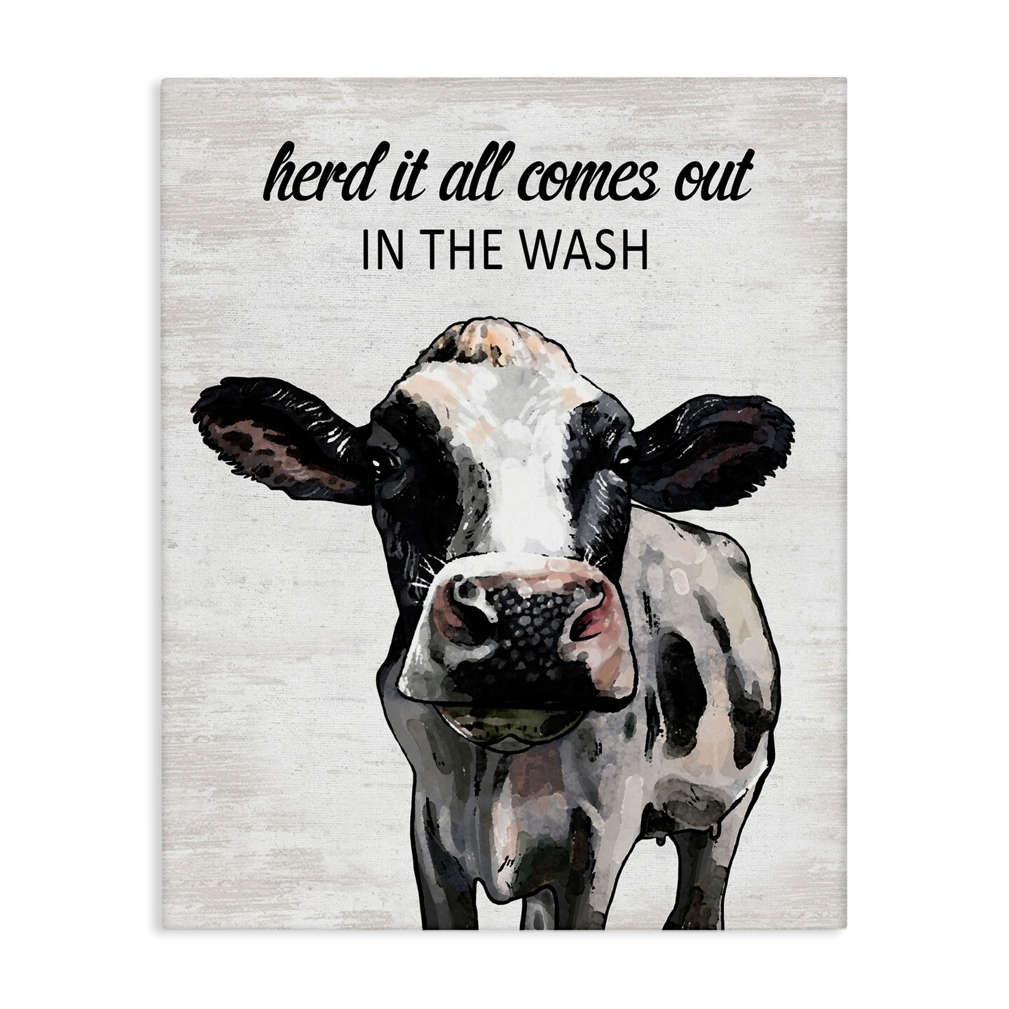 Stupell Industries Farm Animal Laundry Pun Canvas Design by Lettered and Lined