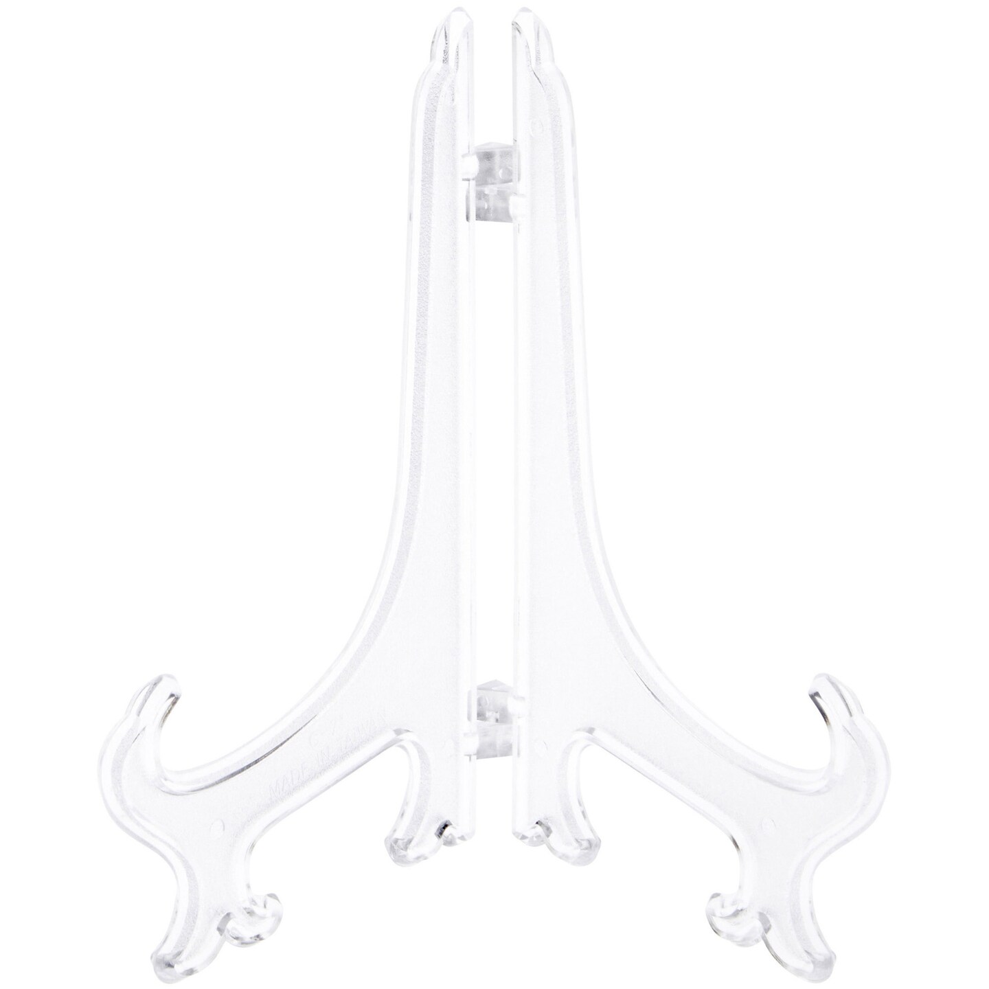Bard's Hinged Clear Plastic Plate Stand, 7" H x 5.5" W x 4.5" D (For 7" - 8.5" Plates)