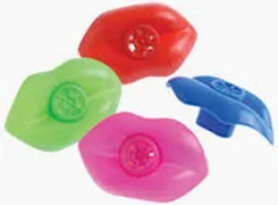 Lip Whistles, 12 Count – Colorful Party Whistles for Classroom Rewards, Music & Celebrations