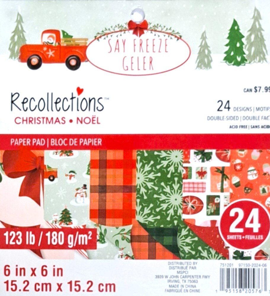 Recollections Christmas Say Freeze 6x6 Paper Pad #2