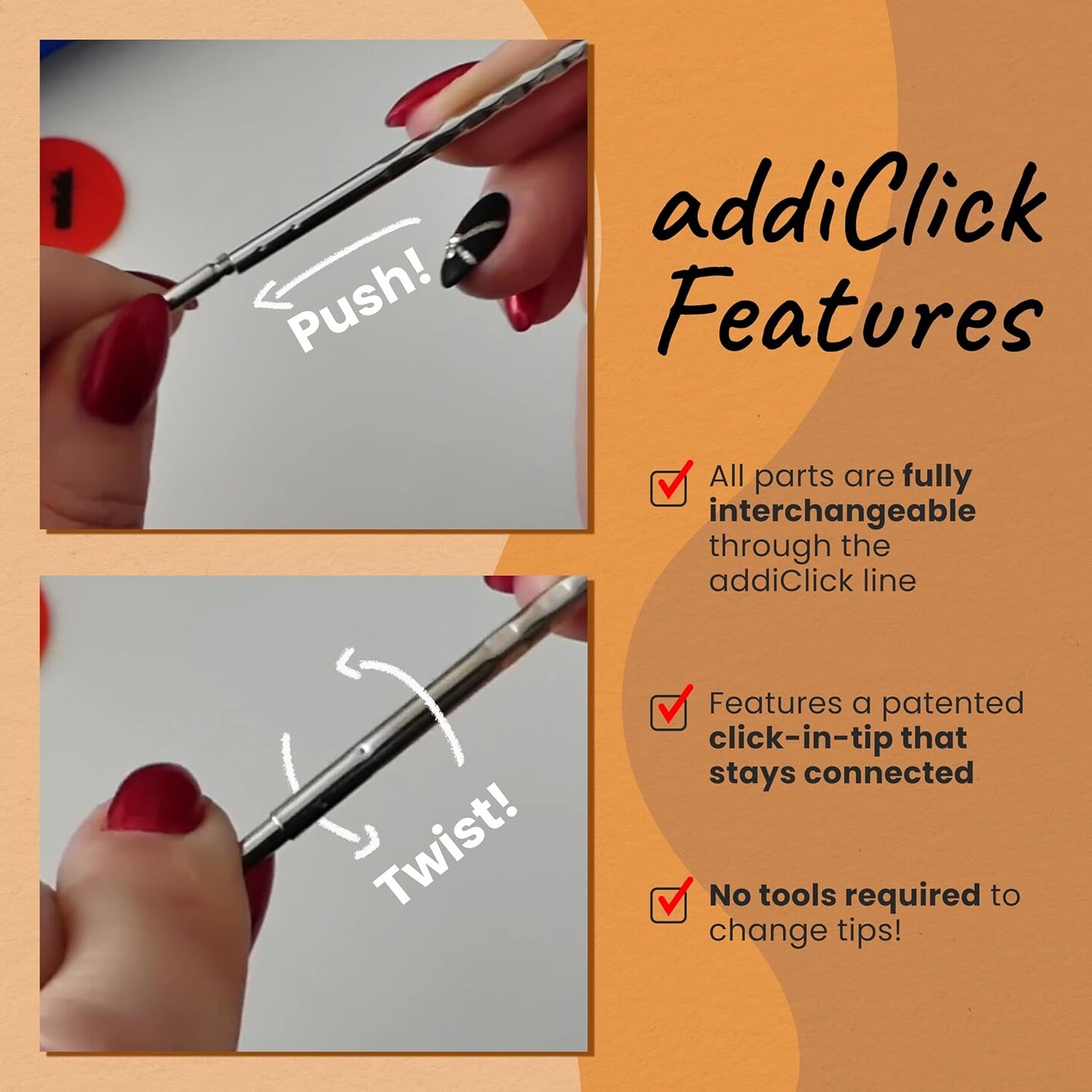 Skacel by Addi AddiClick Olive Wood Interchangeable Circular Knitting Needle Set