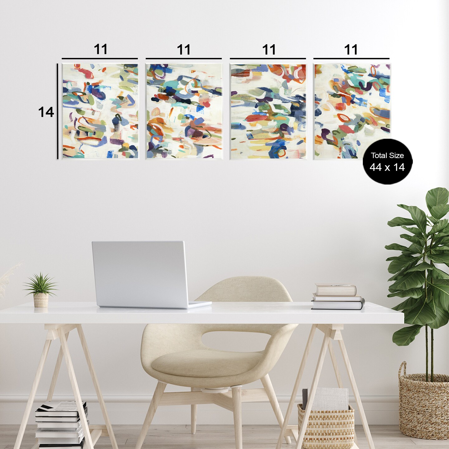 Stupell Industries Primary Hues Composition Wall Plaque, design by Lisa Ridgers