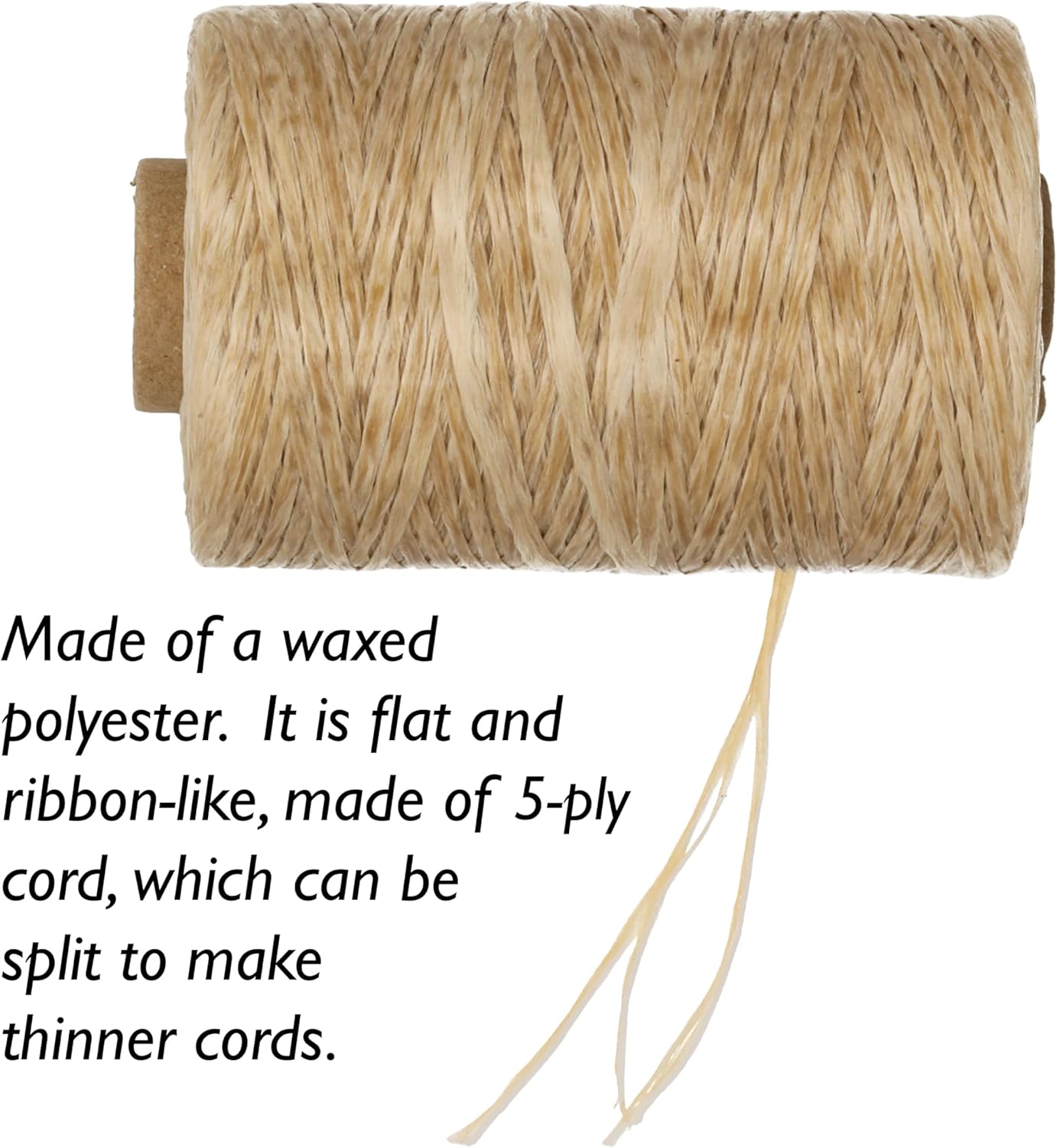 The Beadsmith Artificial Sinew Waxed Thread – Flat Polyester Craft String