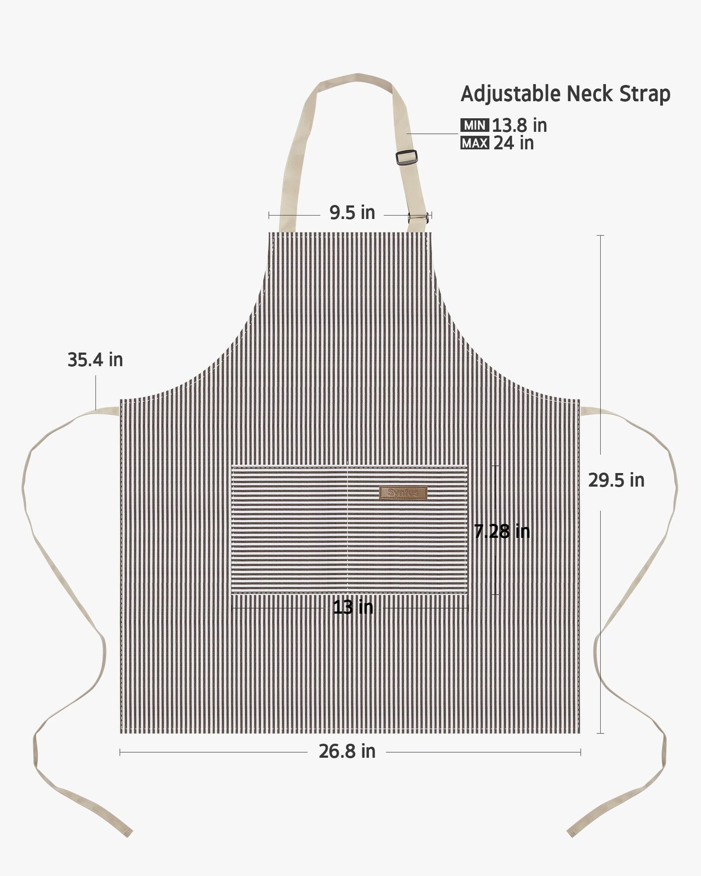 2 Pack Kitchen Aprons, Apron for Cooking with 2 Pockets for Men Women Adjustable Bib Chef Apron