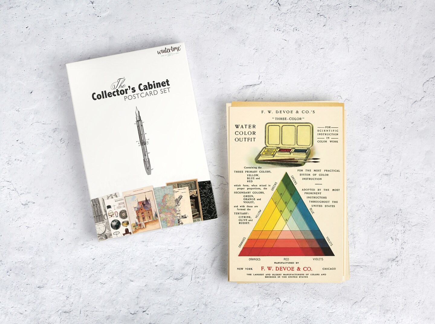 Collector's Cabinet Postcard Set: Pack of 30 Retro Style Science, Drawings, Advertisements Postcards