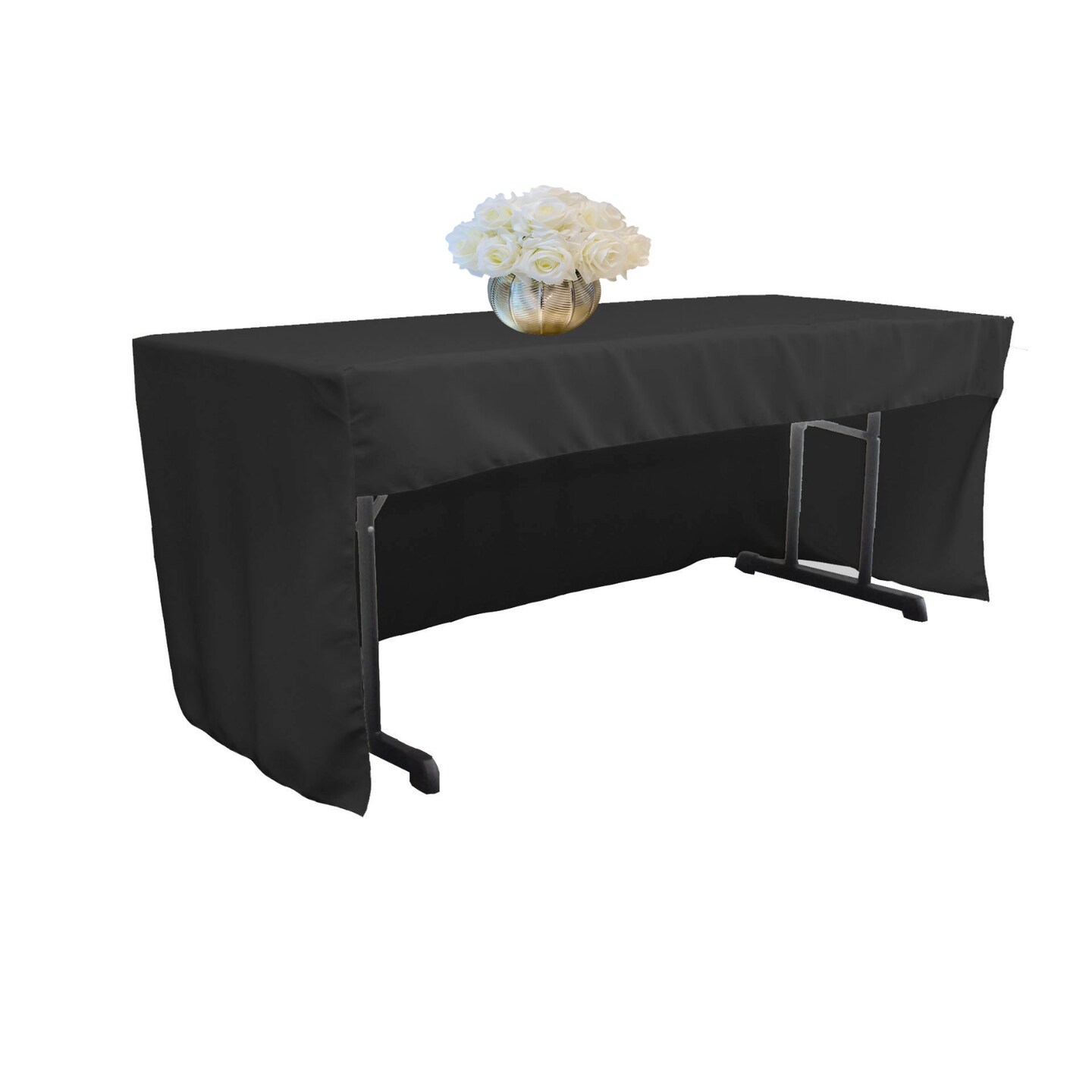 Fitted Rectangular Tablecloth 96 x 30 Polyester Poplin Open Back