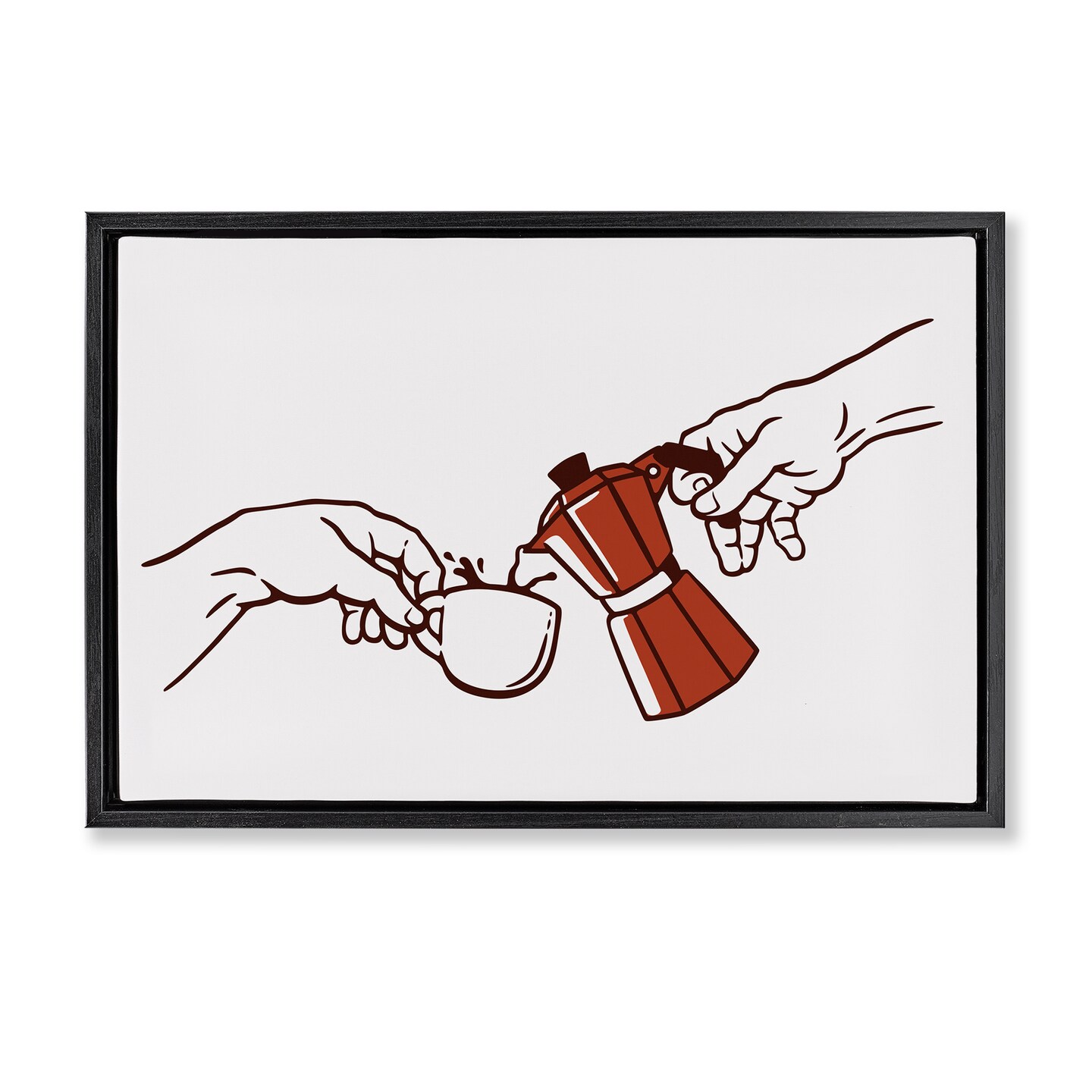 Stupell Industries Creation Of Coffee Classic Parody Floating Frame, design by Tobe Fonseca