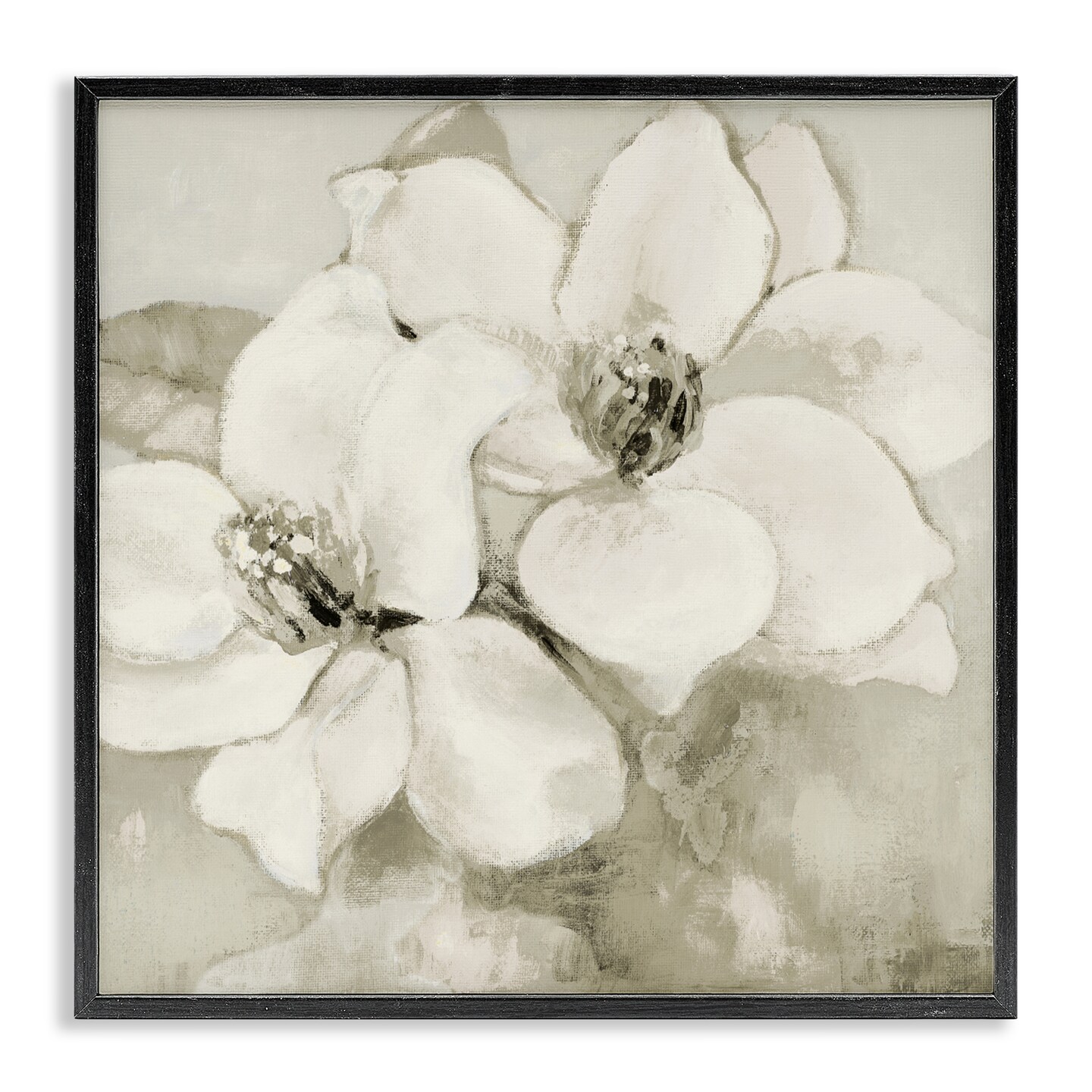 Stupell Industries Subtle Beige Magnolias Framed Giclee, design by Lanie Loreth