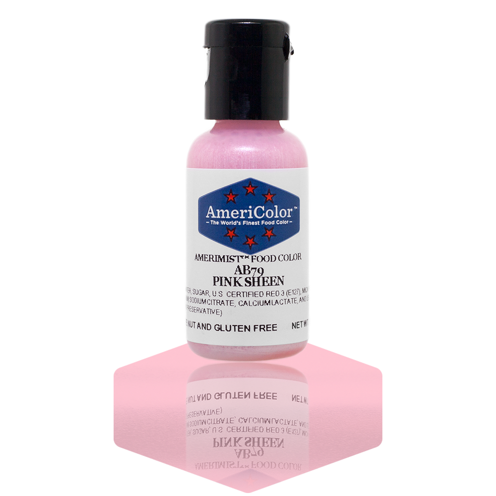 AmeriColor, Pink Sheen, .65 Ounce, AmeriMist Airbrush Food Coloring