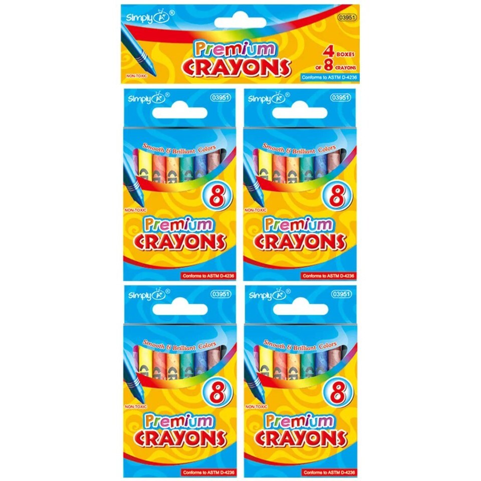Crayola Regular Size Crayons – Assorted Colors (8, 24, 64, 96 Count Options)