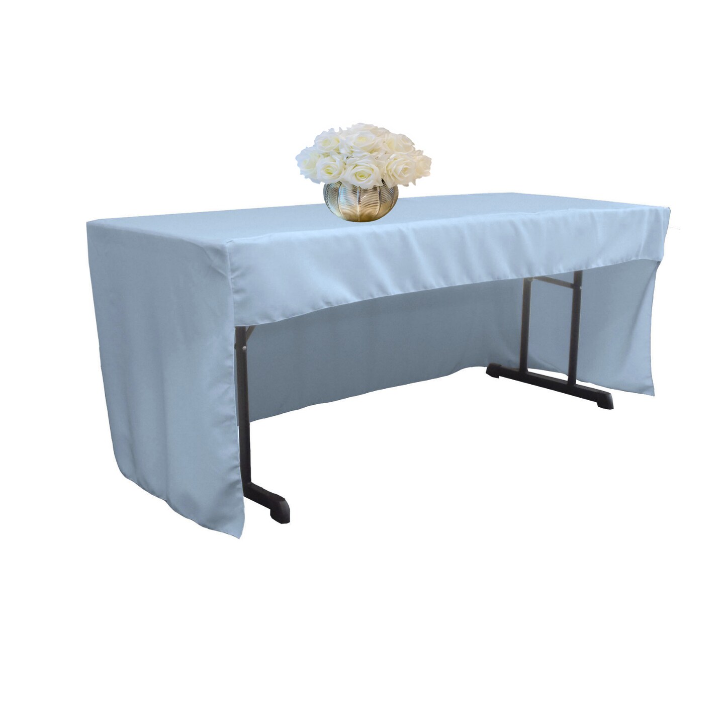 Fitted Rectangular Tablecloth 72 x 30 Polyester Poplin Open Back