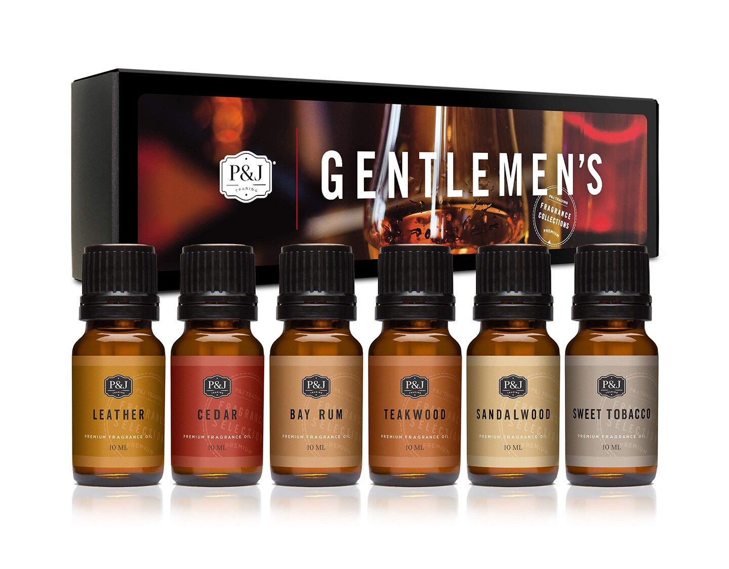 Fragrance Oils for Diffusers for Home Gentlemen's Set Fragrance Scents for Candle Making - Soap Making Supplies - Car Diffuser Scents - Essential Home Gift Set - Cedar, Sandalwood & More