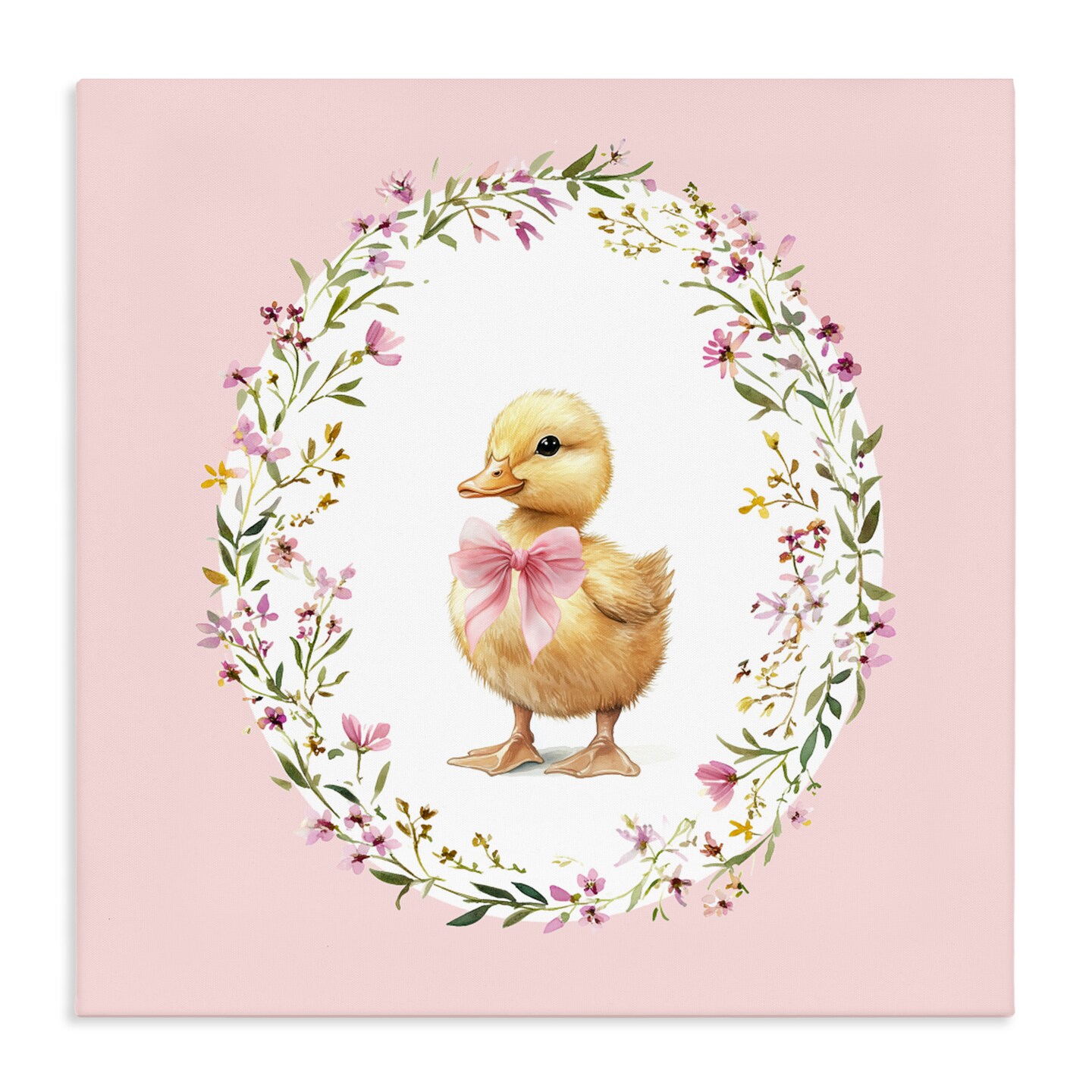 Stupell Industries Blush Pink Duckling Canvas, design by Christine Simpson Art