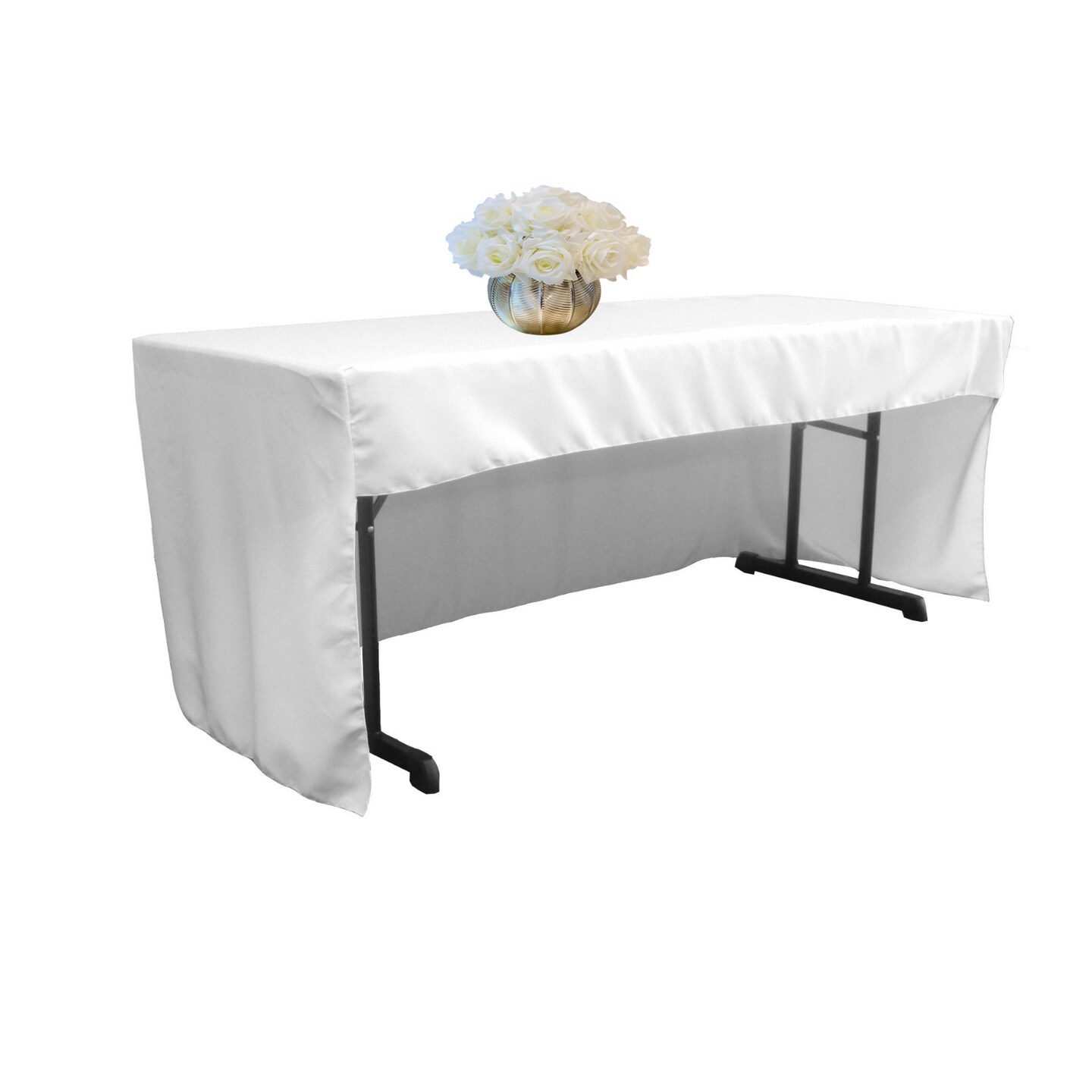 Fitted Rectangular Tablecloth 96 x 30 Polyester Poplin Open Back