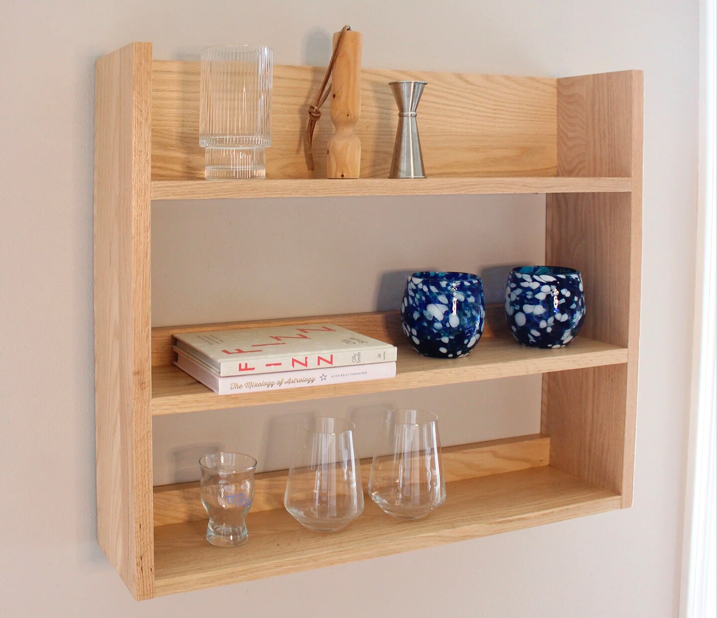 Edge Glued Solid Oak Board 24" x 12", 3-Pack for Shelving or Laser Engraving