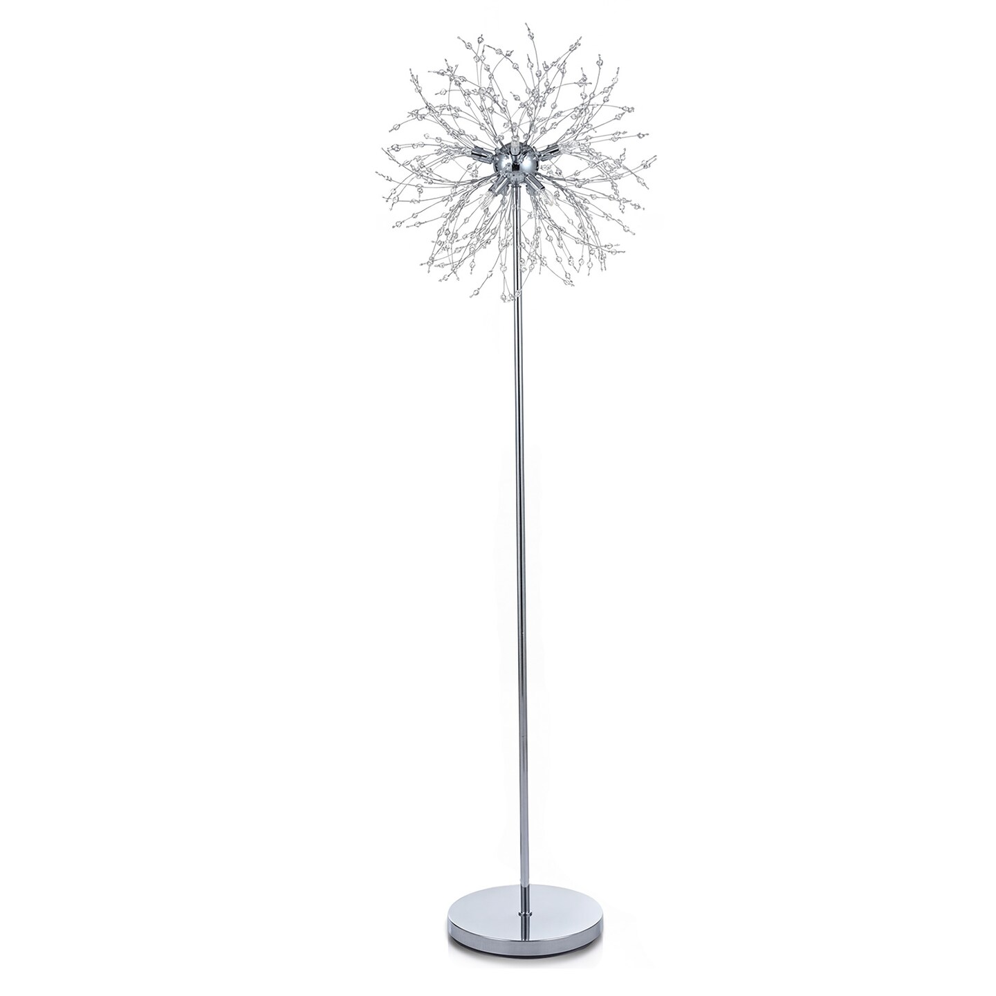 63-Inch Decorative Floor Lamp with Sparkling Acrylic Crystals