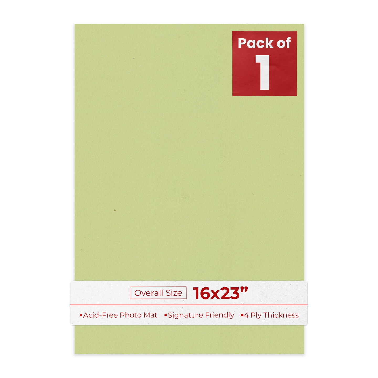 Pistachio Green 16x23 Uncut Mat Board - Blank Sheets, No Opening, Color ...