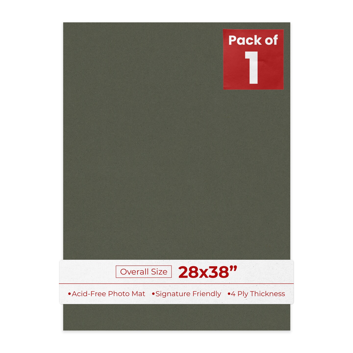 Dark Olive Green 28x38 Uncut Mat Board - Blank Sheets, No Opening ...