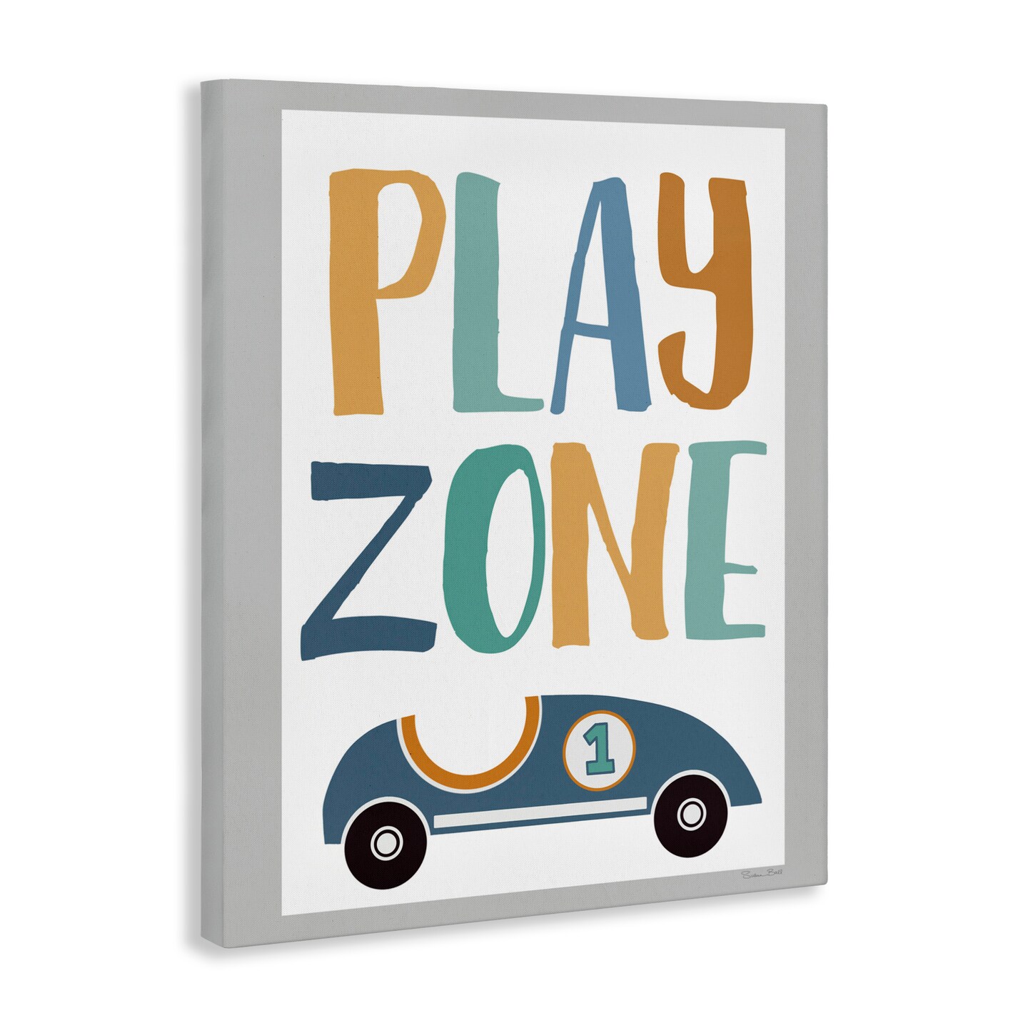 Stupell Industries Play Zone Racecar Canvas, design by Susan Ball