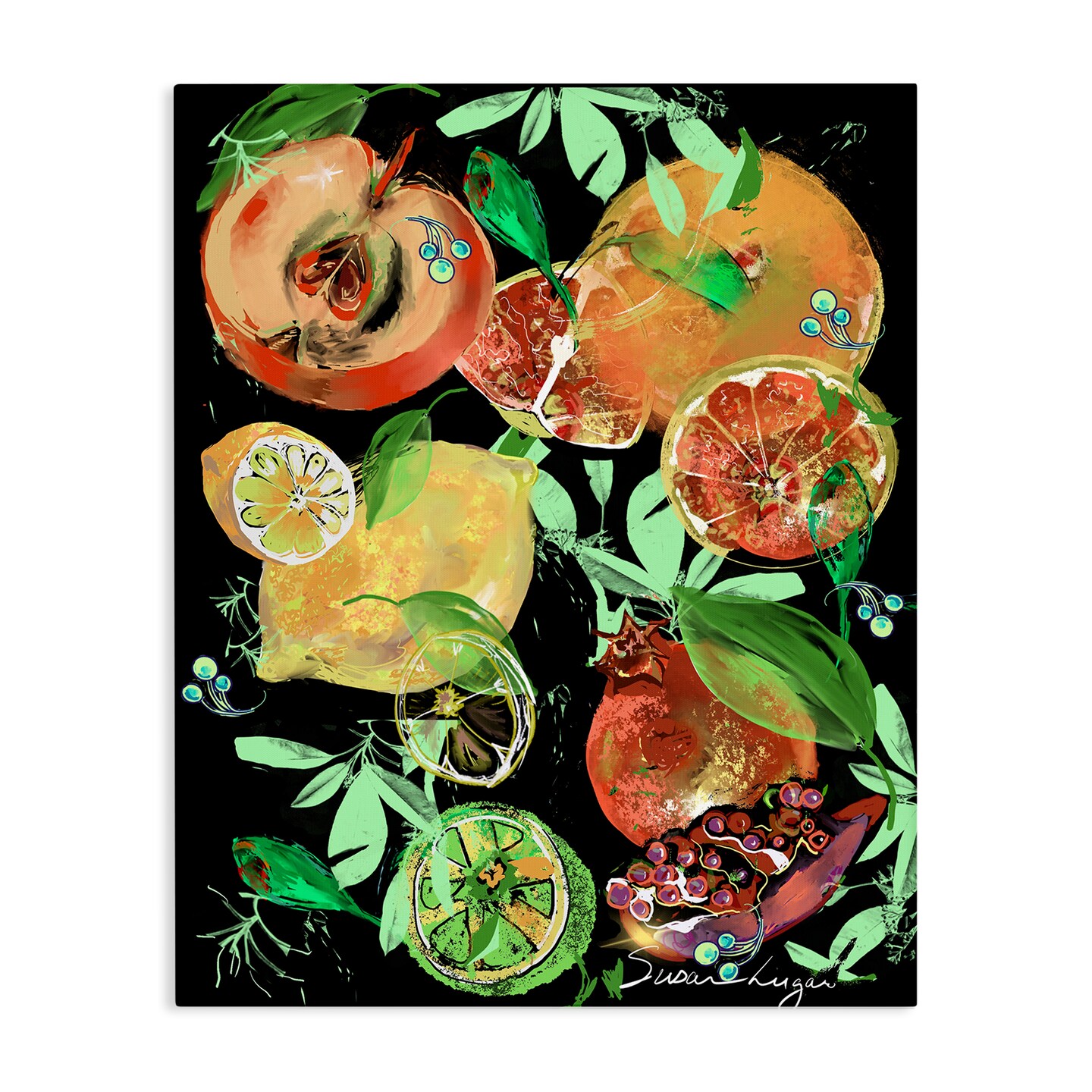 Stupell Industries Fruit Medley Combo Canvas, design by Susan Lugar