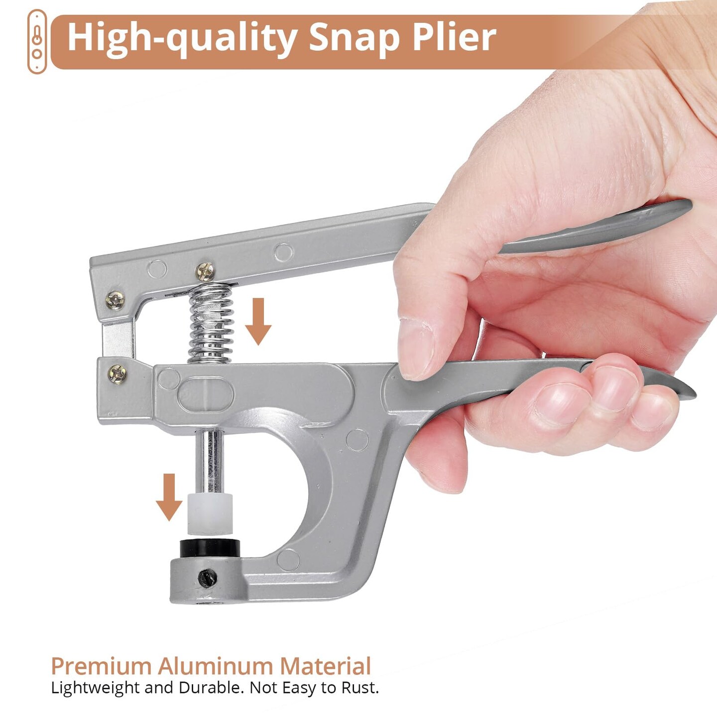 Snaps and Snap Pliers Set, 408 Sets T5 Plastic Snap Buttons 24 Colors, Snap Fasteners Snap Press Pliers Snaps Starter Kit Snap Setter Tool for Clothes Sewing Bibs Rain Coat DIY Crafting