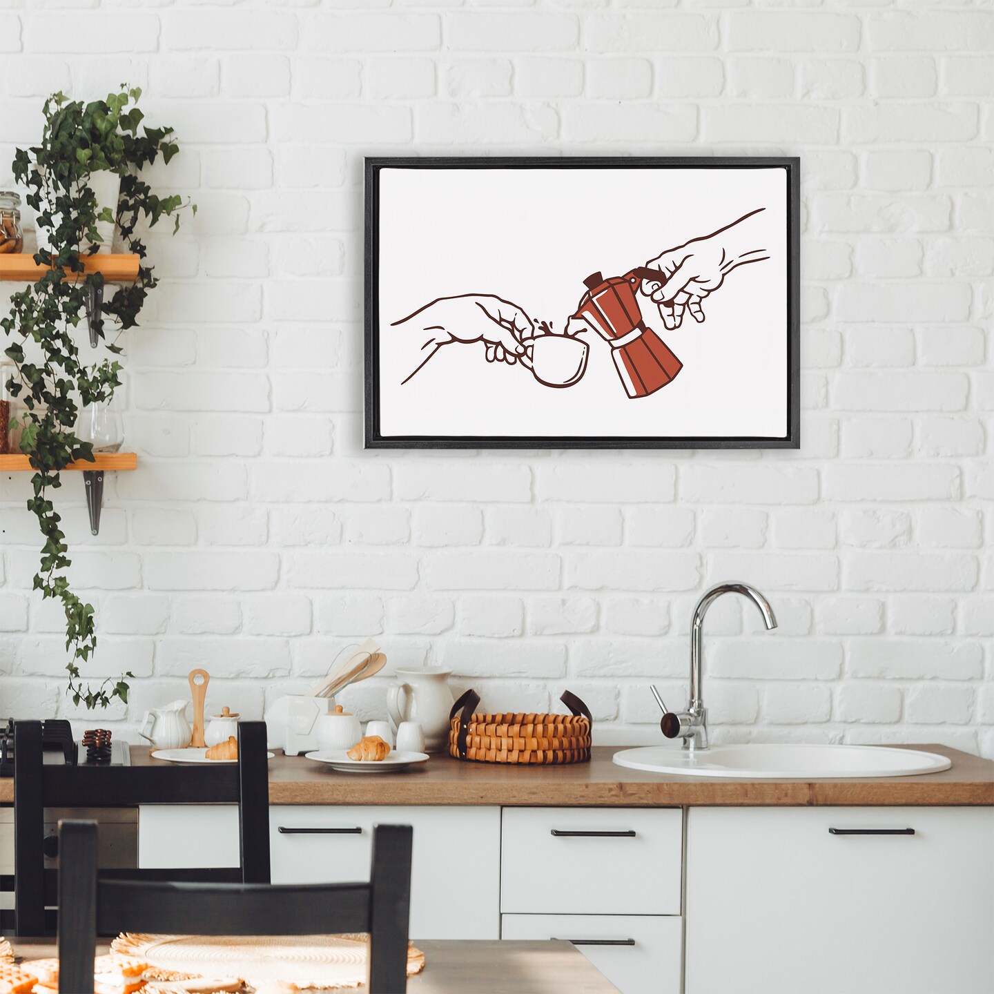 Stupell Industries Creation Of Coffee Classic Parody Floating Frame, design by Tobe Fonseca