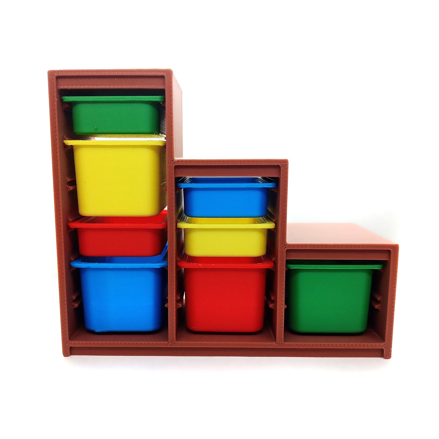 Miniature Storage Shelf with Bins, Primary Colors, Dollhouse Decor, Adorabilities