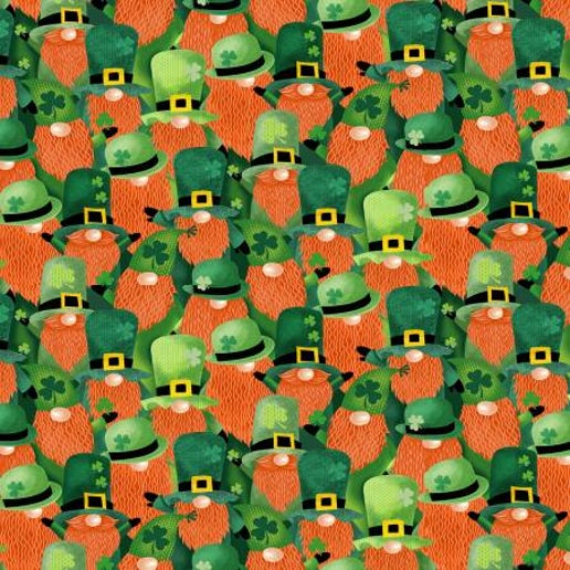 Timeless Treasures Lucky Guy Packed Leprechauns Cotton Fabric by the Yard