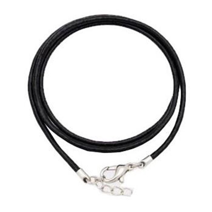 20"-22" - 10-Pack 2mm Aanraku Leather Neck Cord Single Strand with Nickel-Free Silver Finish Clasp