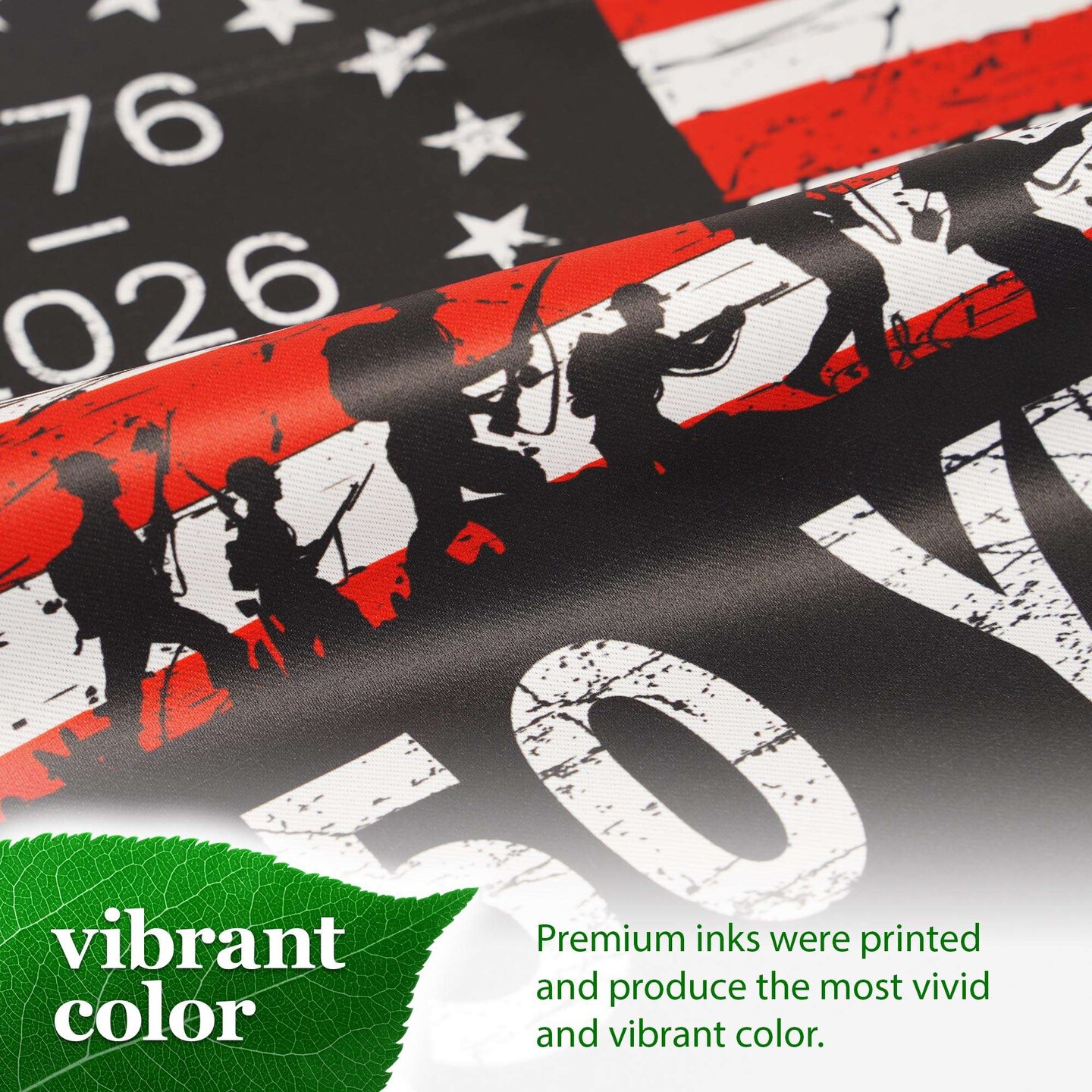 G128 USA 250th Anniversary Freedom Soldiers Garden Flag 12x18 In | Double Sided Printed Patriotic Yard Decoration | America 1776–2026 Celebration Flag for Lawn or Garden