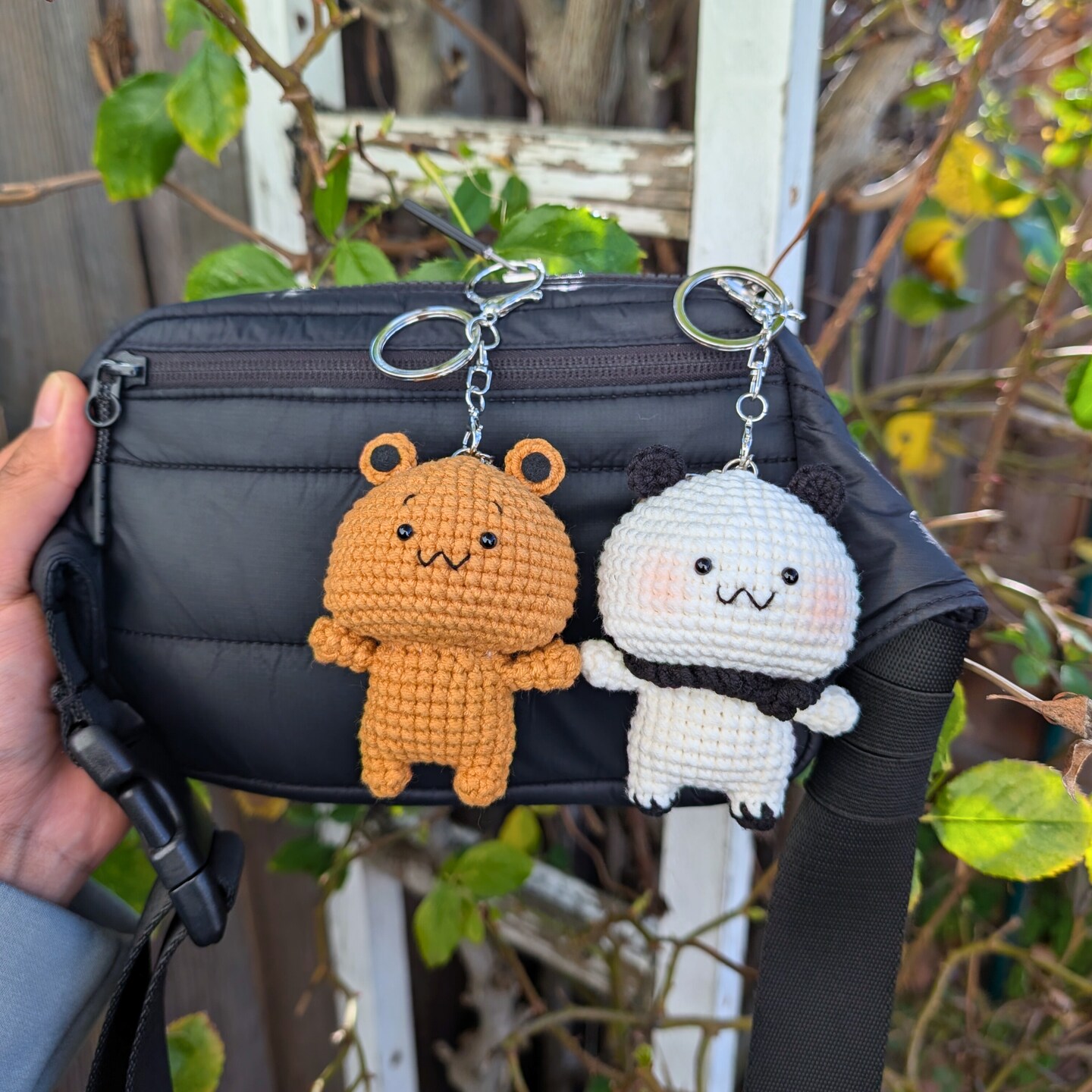 Bubu and Dudu Bears Handmade Crochet Keychain | Cute Couple Bear