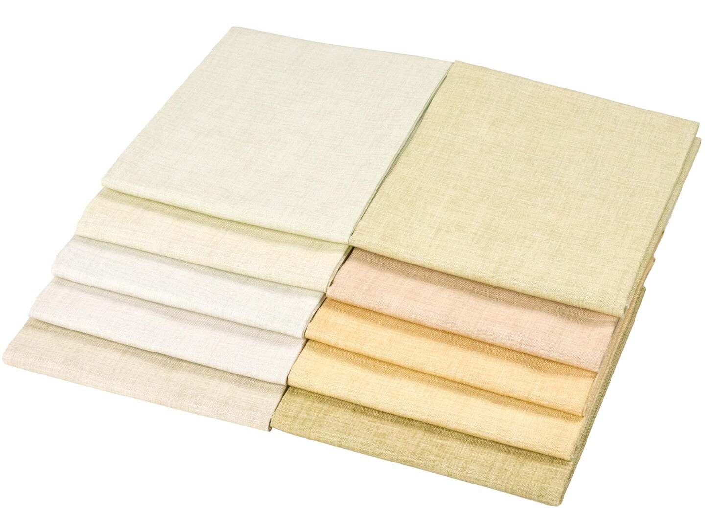 11 Options Solids with Tweed Tonals - Assorted Color Cotton Quilting Fabric Bundles 10pcs Fat Quarters 18"x21" - Medium Weight 5.2oz - for Quilting, Sewing and Crafts - Not Quite White